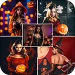 Halloween Christmas Collage AI icon