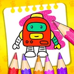 Robot Glitter Coloring Book icon