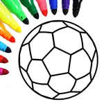 Football coloring book game icon