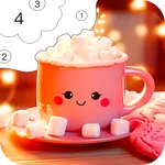 Cute Cozy Color by Number Game icon