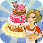 Make cake chocolate girls game icon
