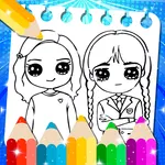 Wednesday Addams 2 Coloring icon