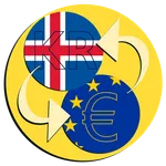 Iceland krona Euro converter icon