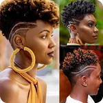 Black Women Line Hairstyles icon