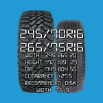 Tire size calculator icon