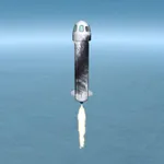 Space Blue Launch Rocket icon