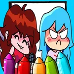 FNF vs Kissy Mod coloring game icon