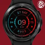 Red analog watch face D11 icon