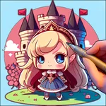 How to Draw Princess Kids Doll icon
