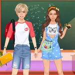 Couple dress up - School icon