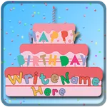 Name On Happy Birthday Cake icon