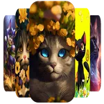 Cute Cartoon Kitty Wallpaper icon