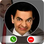 Funny man fake video call icon