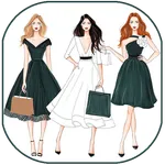 Fashion sketch design clothes icon