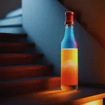 bottle on stairs : challenge icon