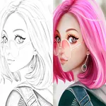 كيف تحول صورتك الى رسم icon