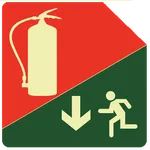 Emergency and fire signs icon