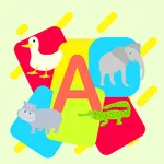 Animals learning cards icon