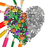 Flowers Coloring Book, Mandala icon