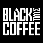 Black time coffee icon