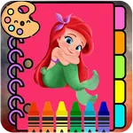 Coloring for girls drawings icon