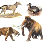 Extinct animals, endangered sp icon