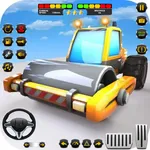 Road Construction Excavator 3D icon