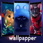 Cute Cat Cartoon Wallpaper icon