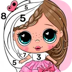 Color by number for girls icon