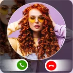 Girls fake video call icon