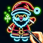Christmas Coloring Book Glow icon