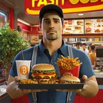 Fast Food Restaurant Burger 3D icon