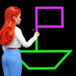 Single Line Puzzle Drawing icon