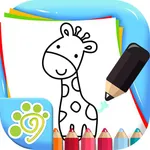 Simple line drawing for kids icon