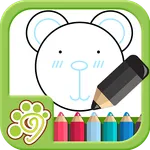 Draw by shape game for kids icon