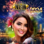 New year photo frame 2024 icon