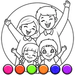 Happy Family Coloring Game icon
