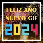 Feliz año nuevo gif 2024 icon
