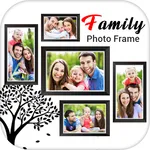 Family photo frame icon