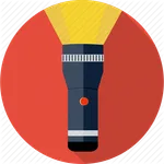 Solar flashlight icon