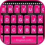 Pink Glamour girl Keyboard The icon