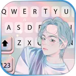 Cartoon Kpop Boy Keyboard Back icon
