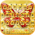 Gold Glitter Butterfly Keyboar icon