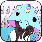 Hat Unicorn Girl Keyboard Them icon