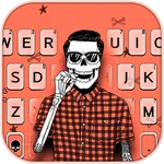 Hipster Skull Keyboard Backgro icon