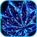 Neon Blue Weed Keyboard Theme icon