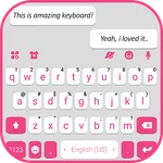 Pink White Chat Keyboard Theme icon