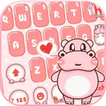 Pink Cute Hippo Theme icon