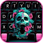 Roses Floral Skull Keyboard Th icon