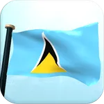 Saint Lucia Flag 3D Free icon